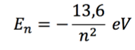 Eq. da energia no modelo de bohr