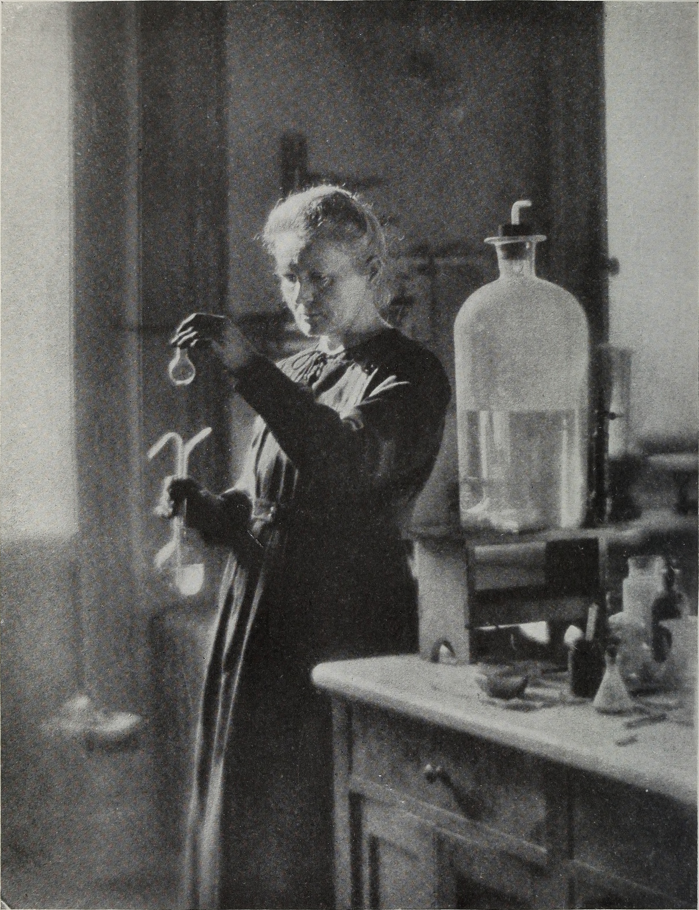 Marie Curie no laboratorio