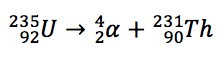 decaimento alfa do U-235